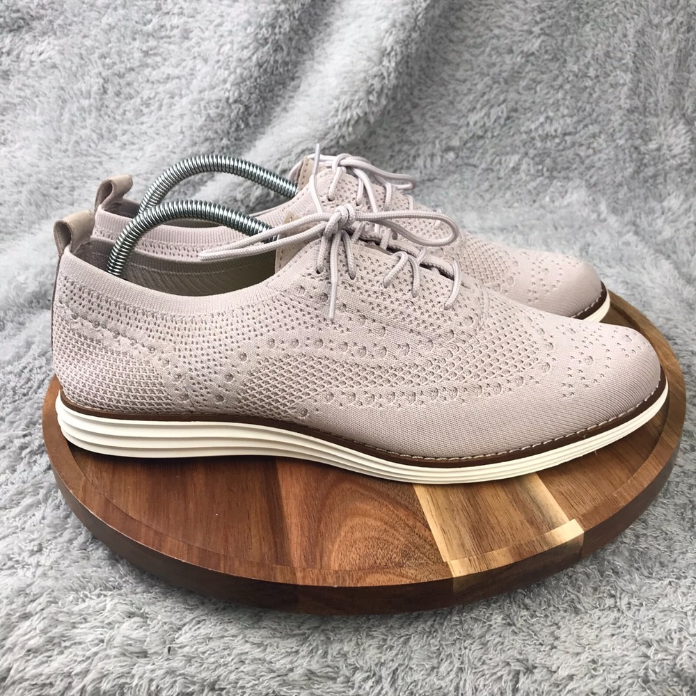 Cole Haan OriginalGrand Stitchlite Wingtip Oxford Womens 11B Gray Knit W24049